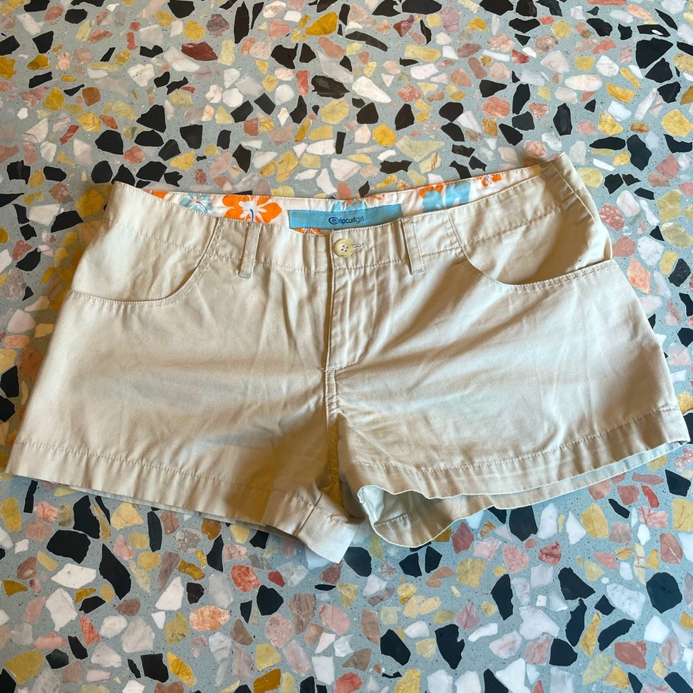 RipCurlGirl short shorts! Sz 3, khaki, 90s!